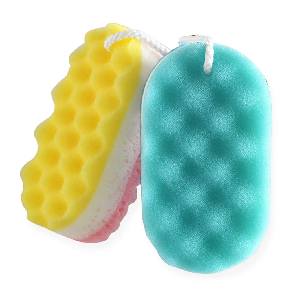 

3Pcs Bathing Sponge Exfoliating Sponge Loofah Body Cleaning Sponge Body Brush Loofah Back Scrubber