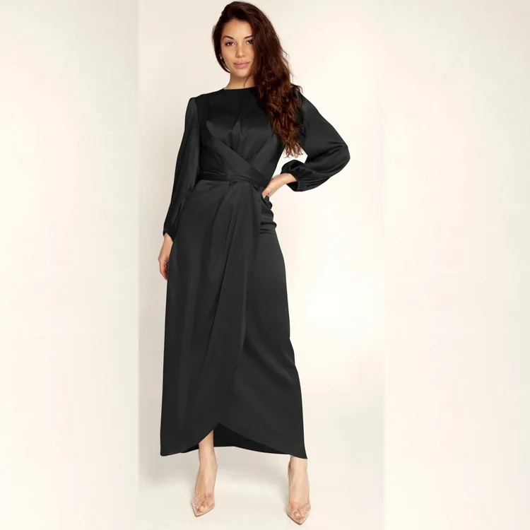 

2023 Soft waist dress, Europe and the United States Dubai satin long skirt