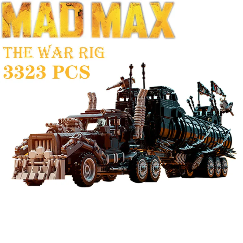 

New In Stock 3300PCS Mad Movie Series Modified The War Rig Max War Rig Truck Toys Series Model Building Block Bricks Kid Gifts