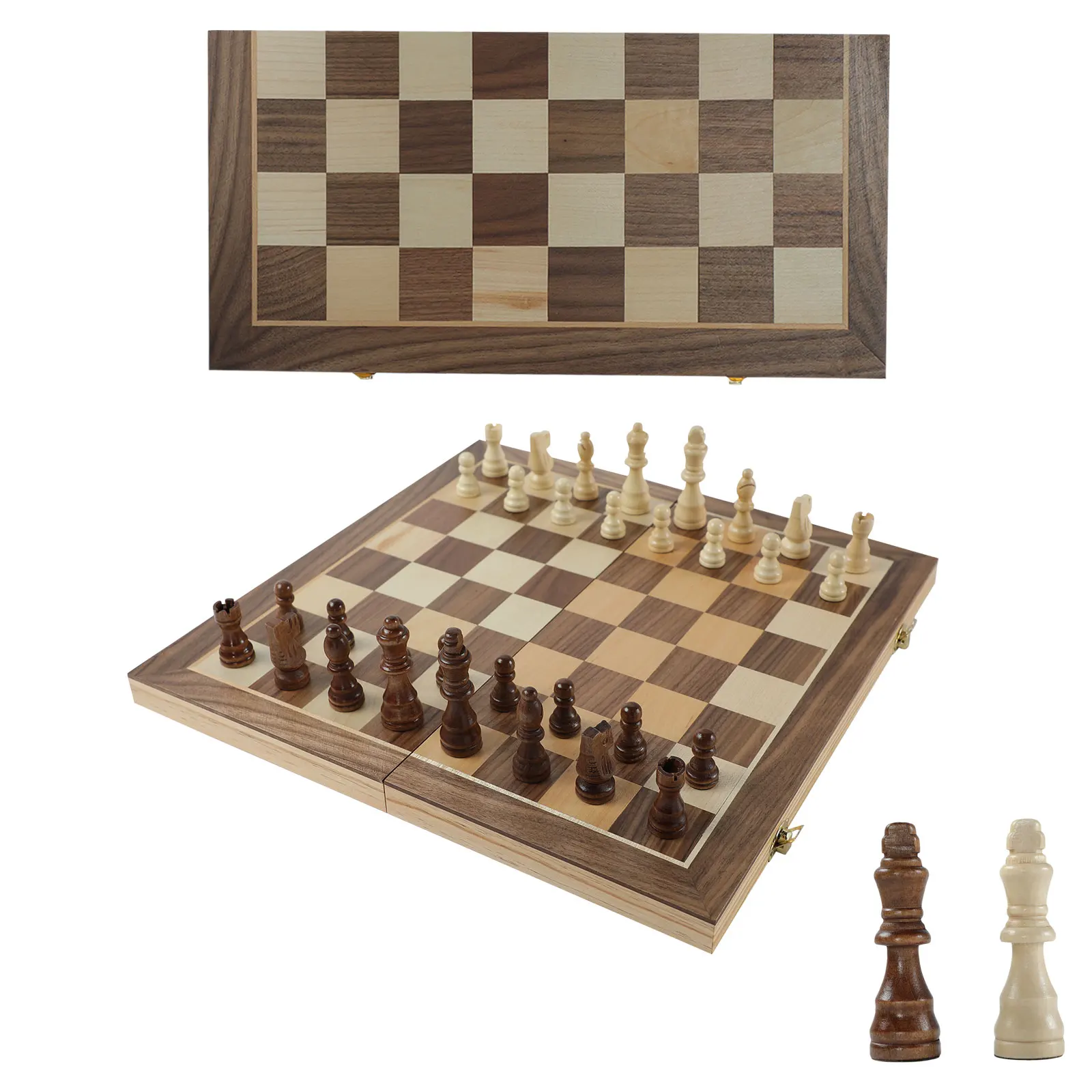 

40*40cm Wooden Magnetic Chess Set Foldable Portable Battle Chess Children Adult Creative Educational Toys Checkers Game