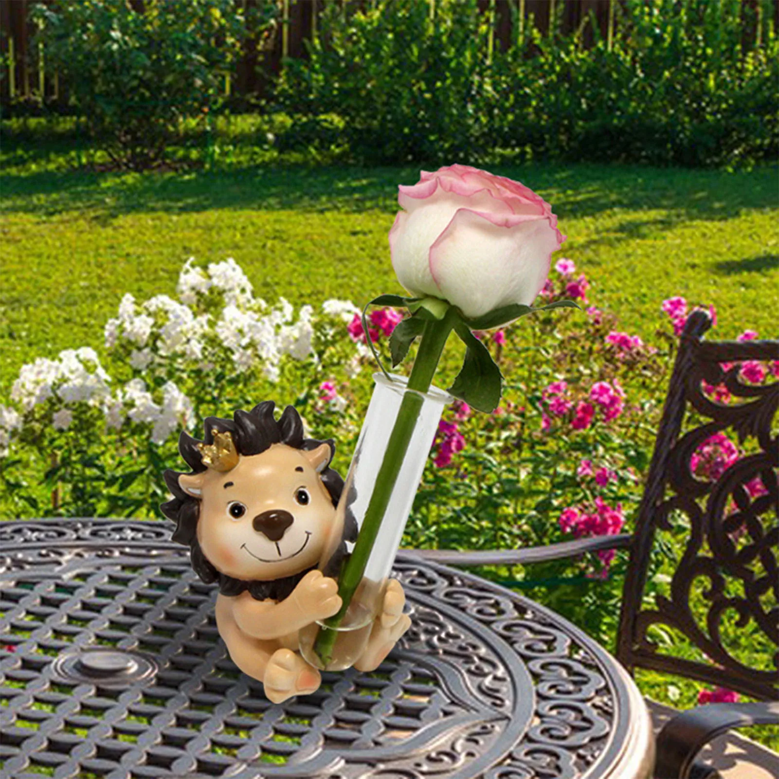 Маленькая испытательная трубка для обнимания животных ваза из смолы кролик слон