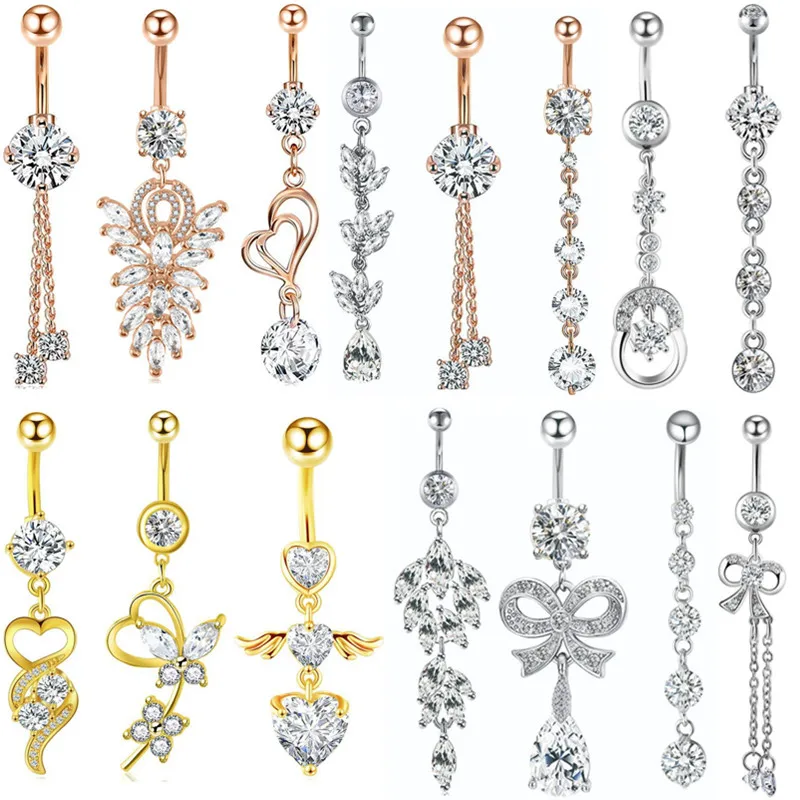 Набор колец для пирсинга пупка в виде бабочки 3 шт./лот | Украшения и аксессуары