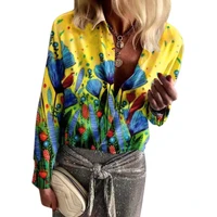 2022 spring long sleeve shirts blouse women floral lapel buttons vintage shirts elegant blouses top female blusas ropa de mujer