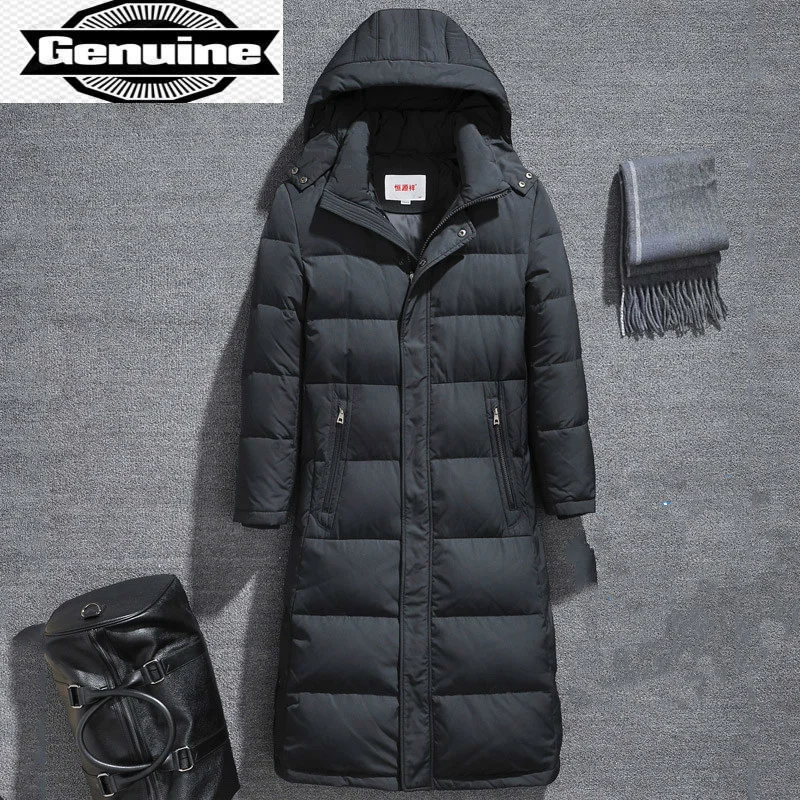 Winter Long Down Men's Jacket Jackets Thick Mens Clothing Hooded Clothes 9XL Clothes Male 2023 Parkas Ropa Hombre LXR332