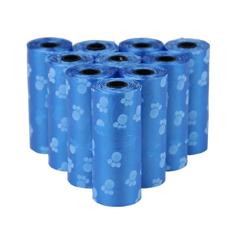 

Prints Disposable Perros Pet Bags 5 Bags Up Clean Roll(75pcs) Bulk Pick Pet Tools Bags Waste Poop Poop Dog Bags With Items Paw