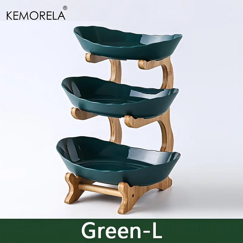 

Современная Креативная Пластиковая Тарелка Для Фруктов, 2/3 Слоя, Поднос Для Закусок Для Дома, Гостиной