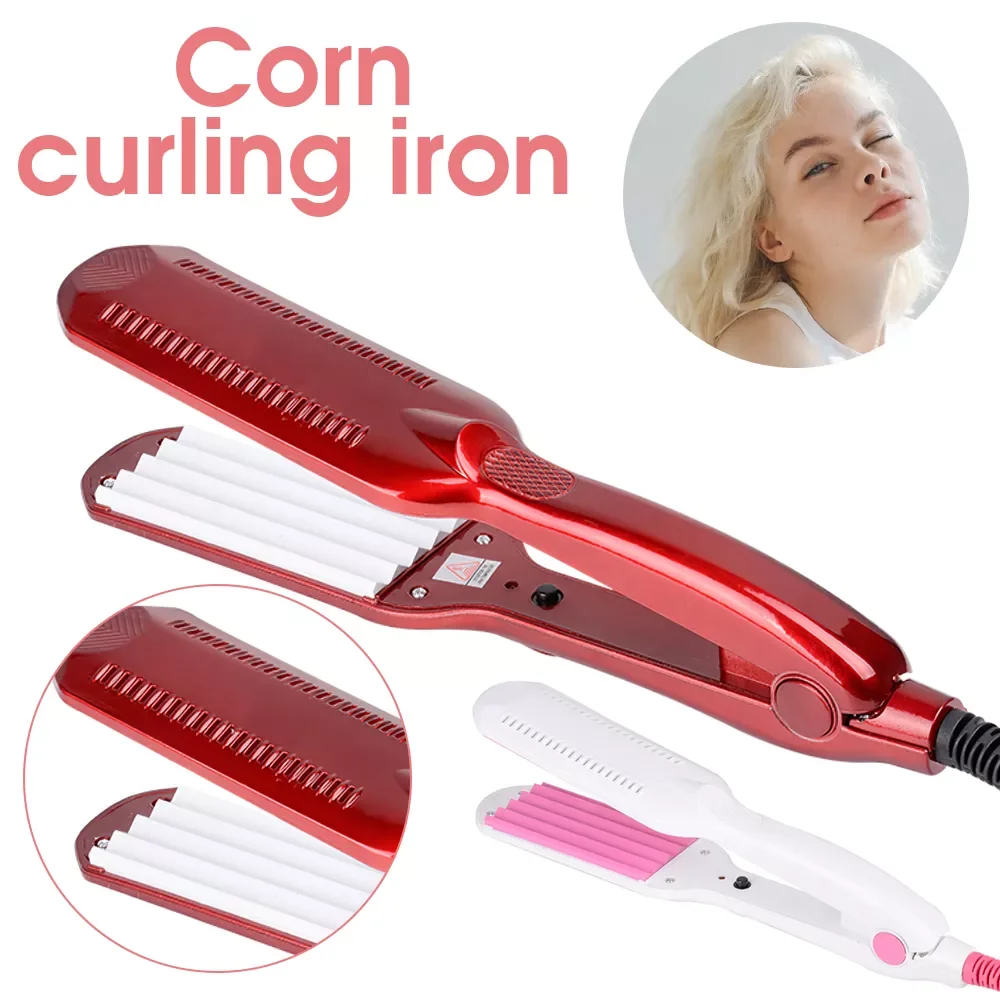 

NEW IN Professional Hair Crimper Curler Dry Wet Use Corrugated Irons Ceramic Curling Iron with Temperature Control Waving Tool