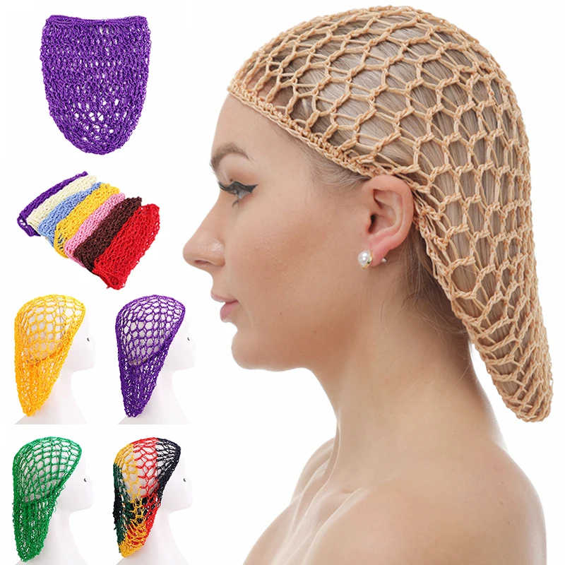 

1 PC New Arrival Women Ladies Soft Rayon Snood Hair Net Crocheted Hair Net Hot Sale Accessories Hand-woven Hair Nets