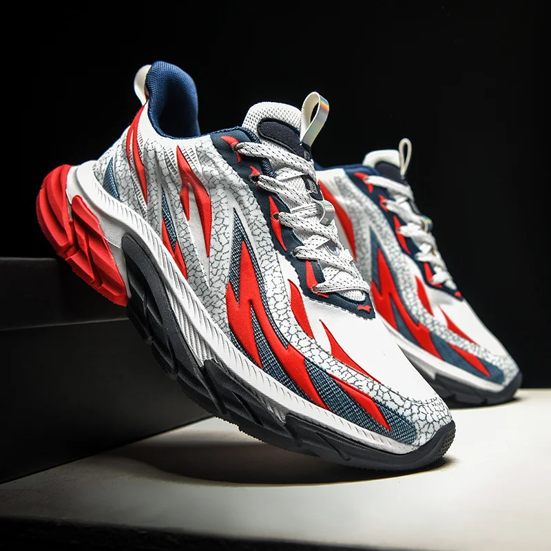 

New Luxury Running Shoes Men Big Size 39-46 Walking Shoes High Quality Athletic Sneakers Anti Slip Running Footwears Male