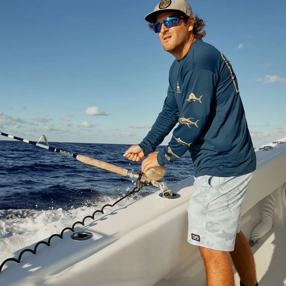 

Pelagic Fishing Shirt Mens Crewneck Shirt - Print Camisa De Pesca Fishing Long Sleeve Uv Protection Shirt Solarvent Hoody Pro
