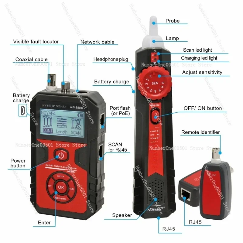 NF-858C Английская версия Сетевой кабель POE Тестирование