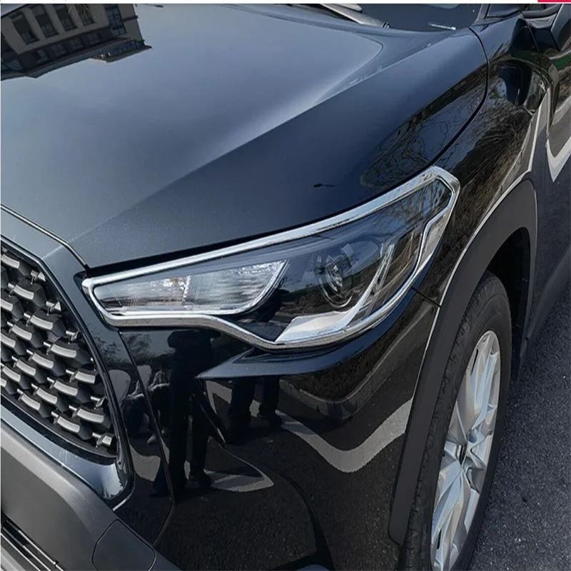 

ABS Chrome Front Light Cover For Toyota Corolla CROSS 2020 2021 2022 front and rear Lamp Overlay Trim Car Accessories