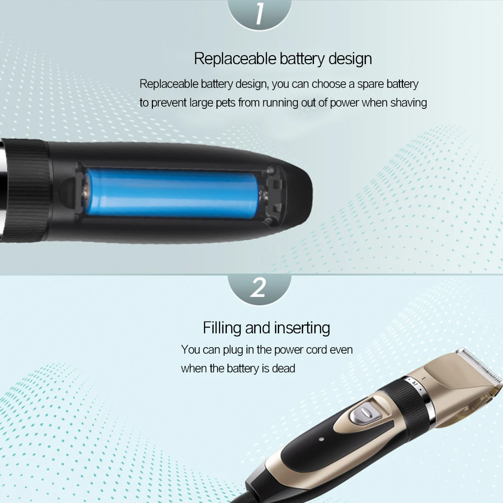 

Машинка для стрижки домашних животных, электронный триммер для шерсти, 5 режимов работы, аккумуляторная, для стайлинга домашних животных, то...