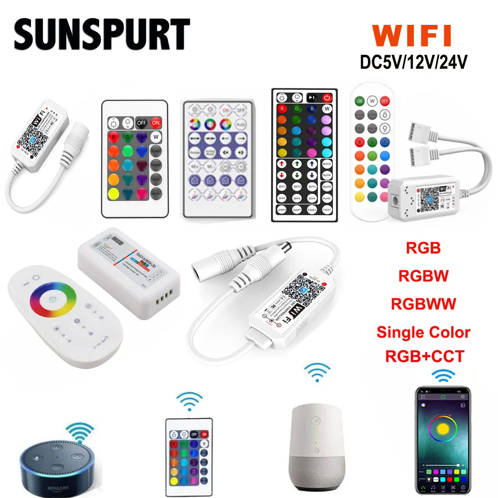 1-10 шт. Волшебный дом 5 в 12 В 24 RGB Wifi контроллер RGBW RGBWW + CCT Bluetooth 2 4G сенсорный для 5050 2835