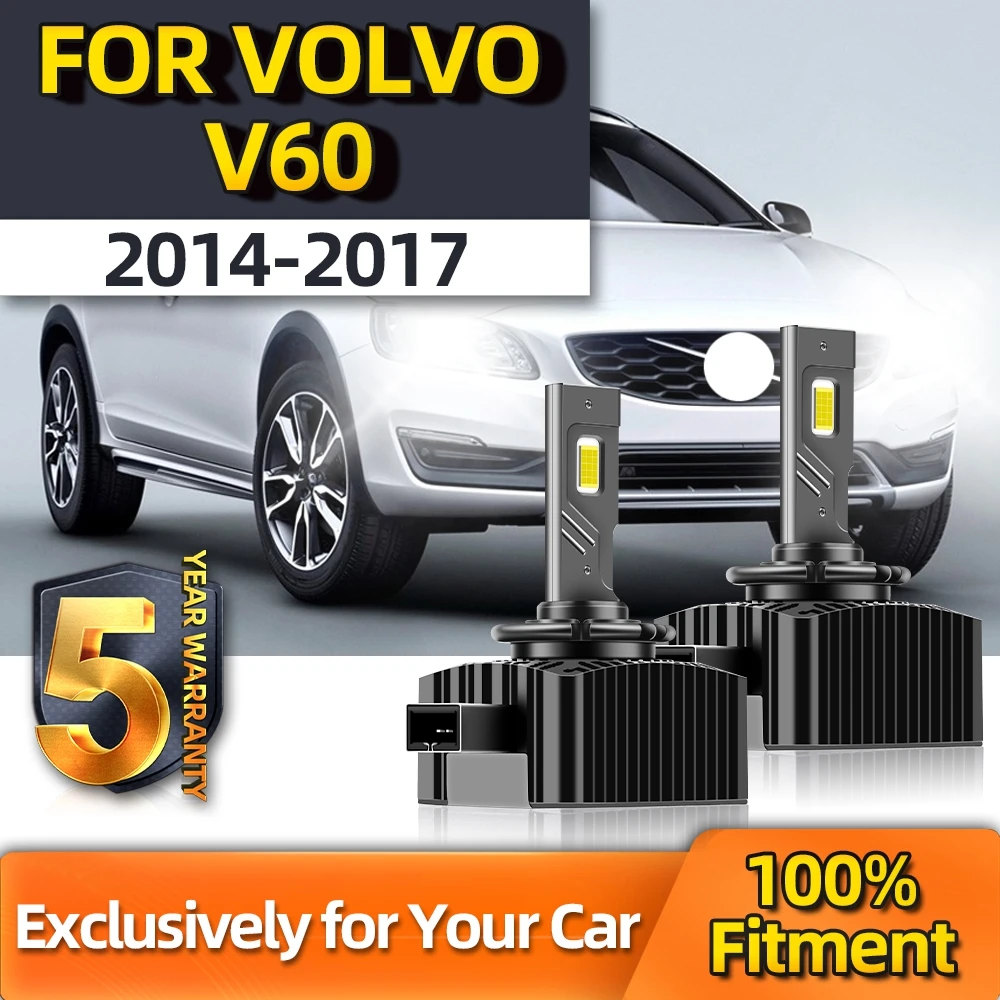 

TEENRAM 6000K 110W 40000LM Plug-N-Play LED 2Pcs D3S Bulbs Brightness Car Lamps Kit White For Volvo V60 2014 2015 2016 2017