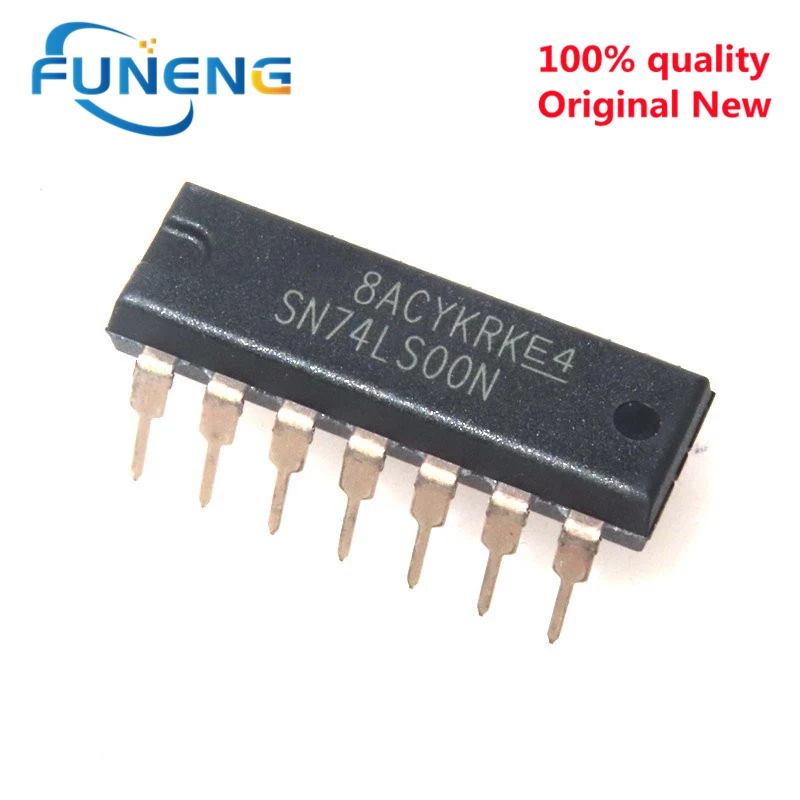 

Интегральная схема SN74LS00N DIP16 SN74LS00 74LS00N 74LS00 DIP, 100 шт.