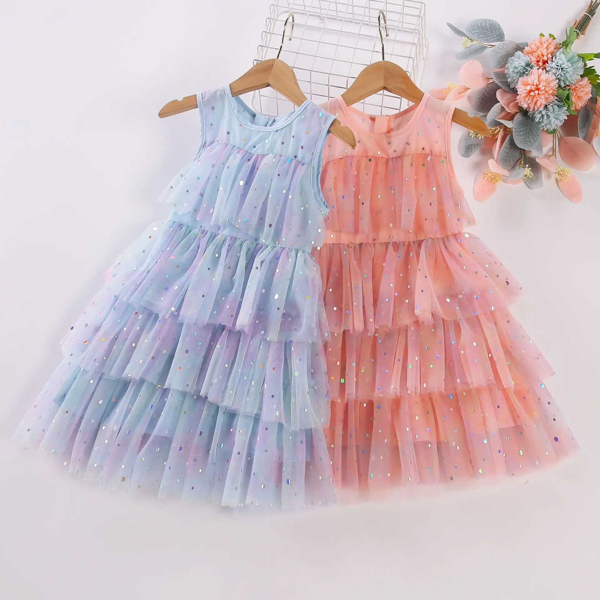 

Baby Girls Cake Layers Princess Dress Kids Girl Party Tutu Birthday Children Casaul Wear Girl Clothes for 3-8 Years