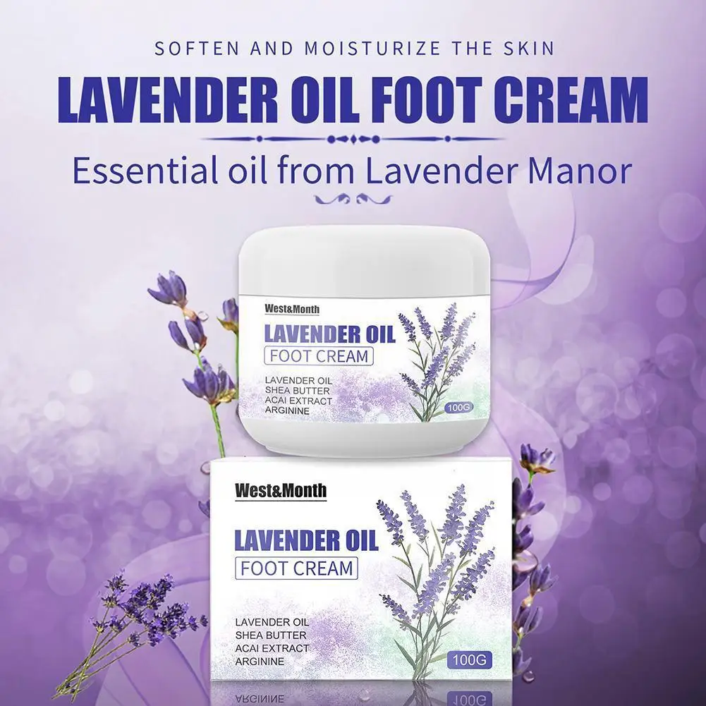 

100g Lavender Foot Cream Anti-cracking Deep Exfoliating Elasticity Care Winter Foot Moisturizing Increase Skin F6o9