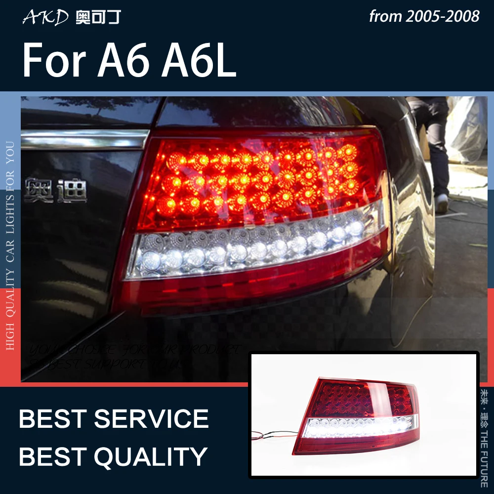 Auto Lichter Für A6 A6L 2005-2008 C6 LED Dynamische Rücklicht Hinten Nebel Lampe Blinker Highlight Umkehr und bremse Zubehör
