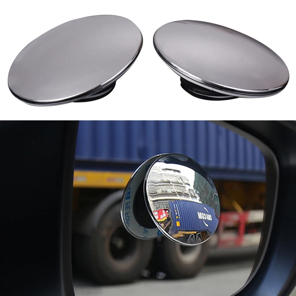 

1pcs 360 Degree Adjustable Car Blind Spot Glass Mirror Wide Angle Rear View Small Frameless Round Mirror Parking Rimless Mirrors