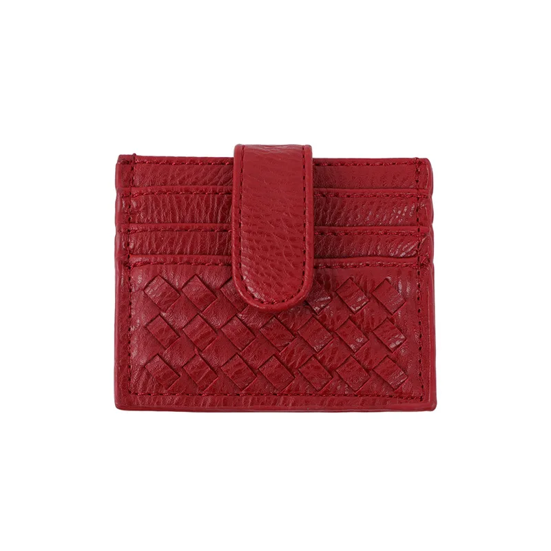 Card Case 2023 New Ladies Woven Card Case Ladies Card Holder Wallet Work Card Holder Bank Card Holder