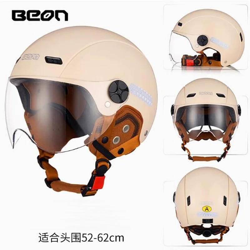 Шлем мотоциклетный полулицевой для мужчин и женщин защитный шлем из АБС-пластика