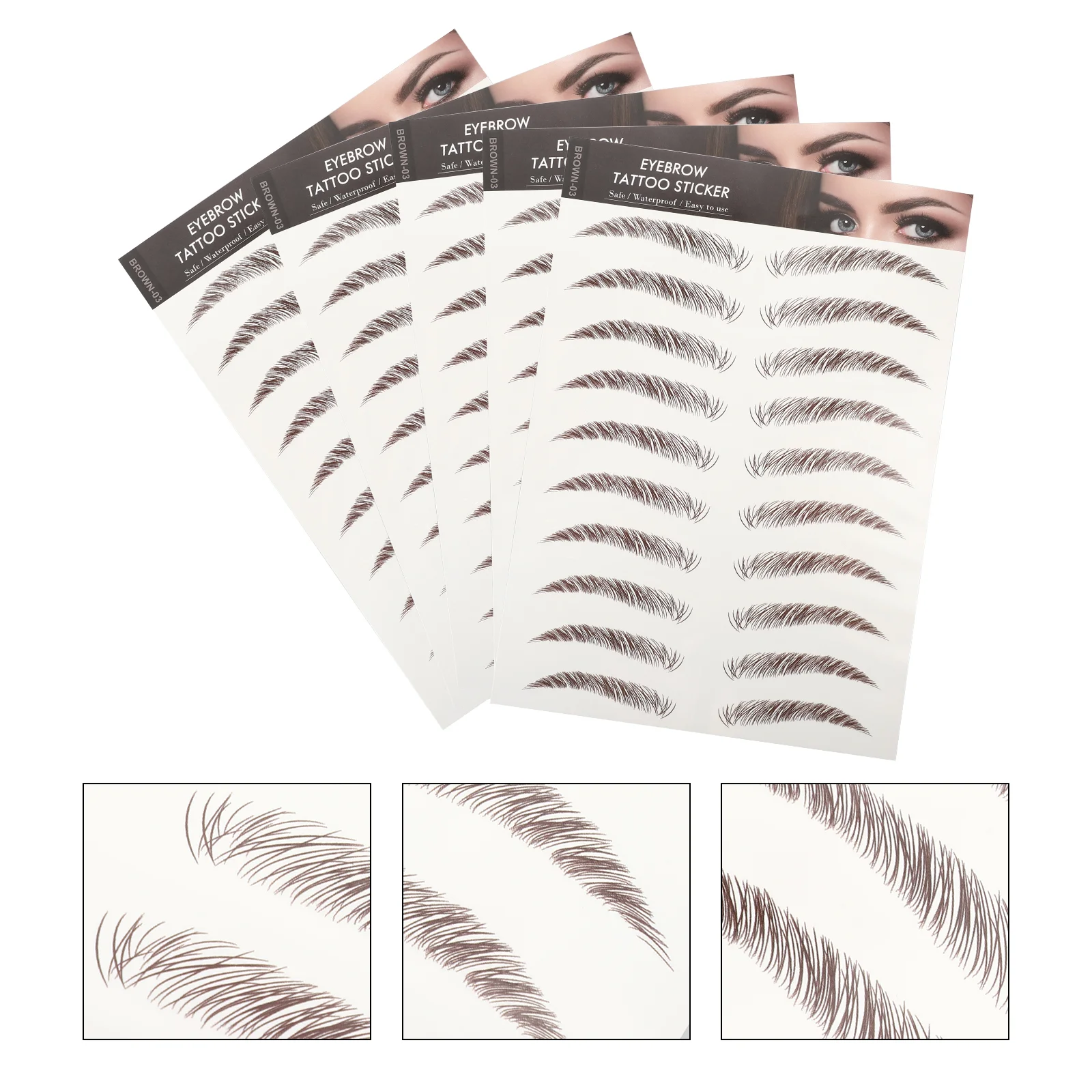 

Eyebrow Eyebrows Brow Sticker False Makeupstickers Grooming3D Brown Shaping Waterproof Shaper Naturalstick Decals Imitation