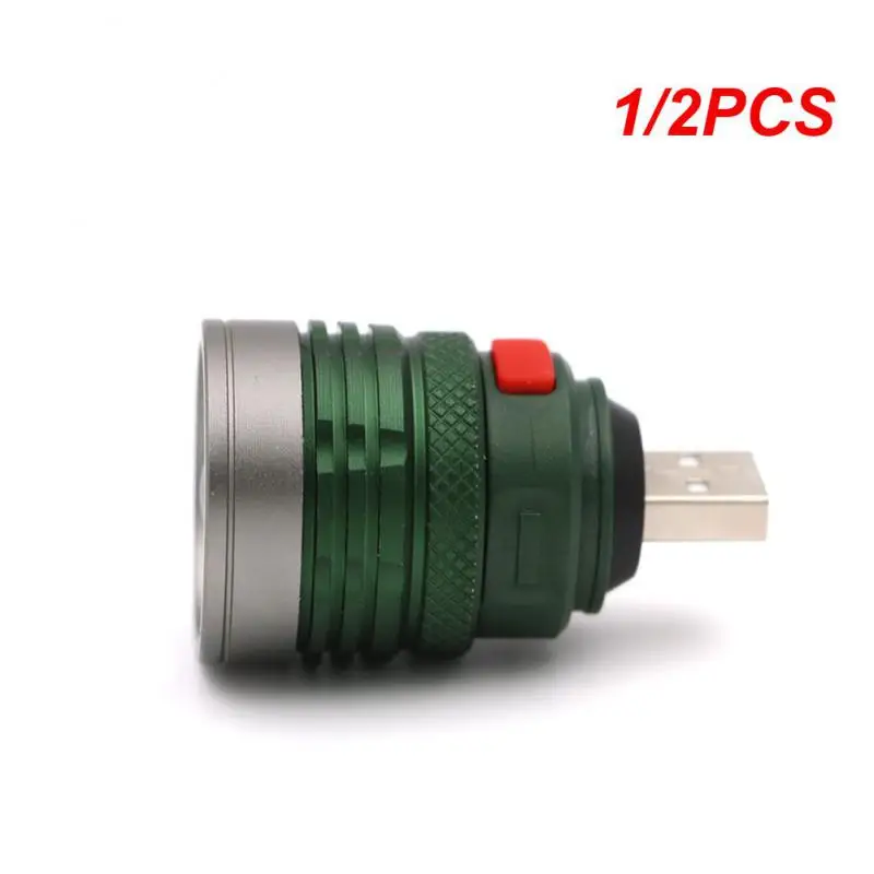 

1/2PCS Charging Interface Handy Pocket Flashlight Portable Mini Zoomable 3 Modes lamp lanterna For Riding Camping Night