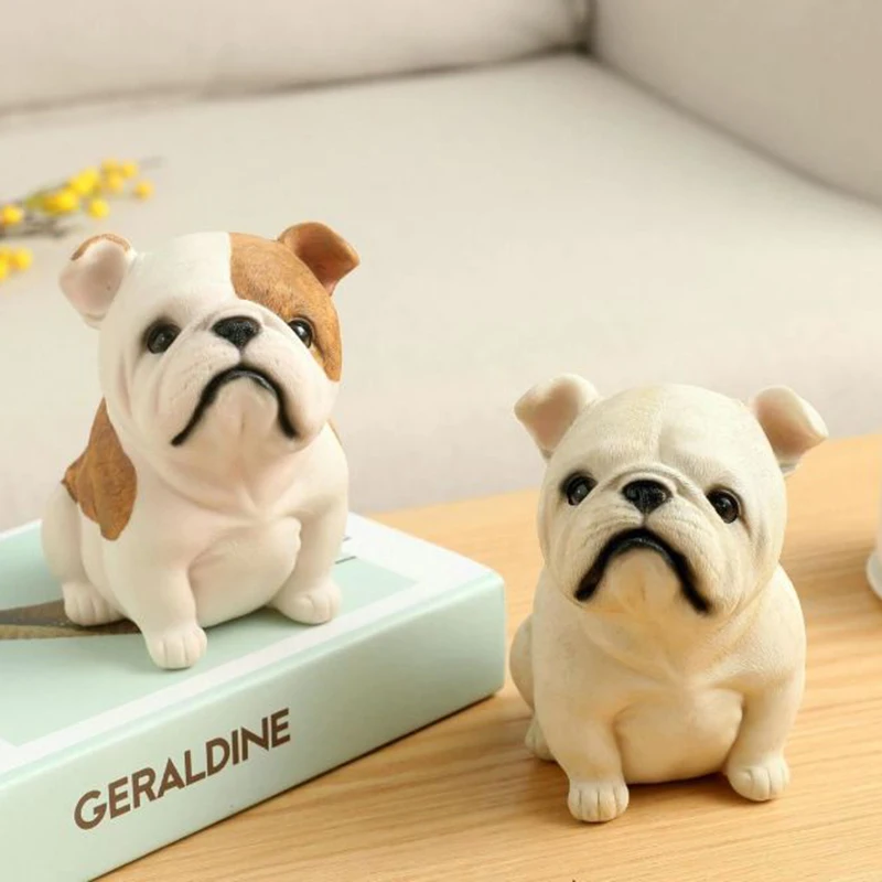 

Nordic Bulldog Resin Statues Living Room Decor Animal Sculpture Modern Home Decoration Accessories Wine Cabinet Office Ornaments