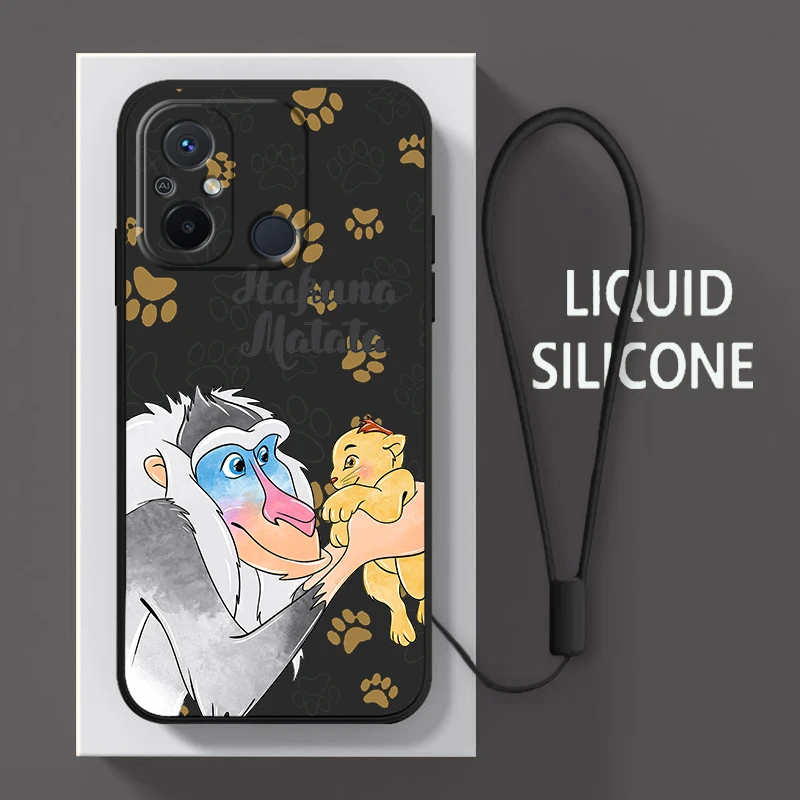 

Cartoon The Lion King For Xiaomi Redmi 12C 11 Prime A1 10 10X 9 9A 9T 9AT 8 K50 Gaming Pro 4G 5G Liquid Rope Phone Case Fundas