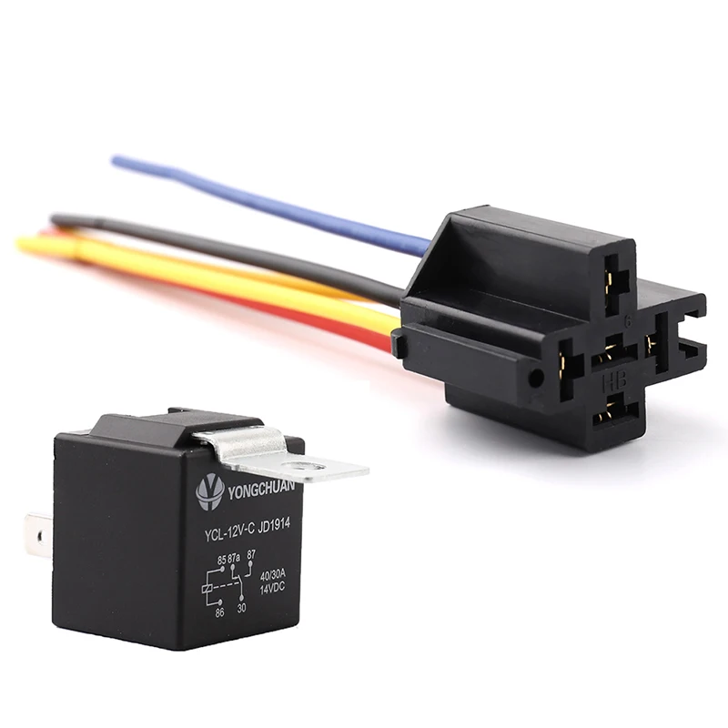 

Waterproof Automotive Relay 12V 5Pin 40A Car Relay 12V 5Pin With Relay Socket Automotive Control Device Automotive Relay