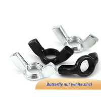 5pcs m3 m4 m5 m6 m8 m10 m12 white zinc metric wing nuts hand tight claw nuts butterfly nuts imperial nuts