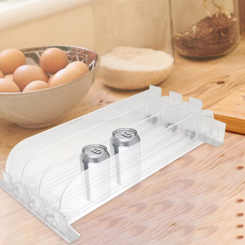 

3 Pcs Bottle Dispenser Drink Shelf Replenishment Pusher Automatic Fridge Putter Sliding Tray White Ps Can Organizer