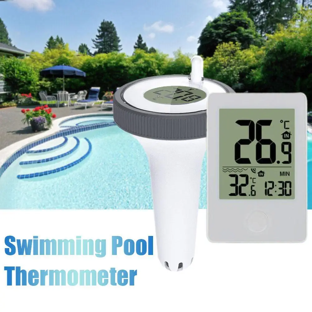 

Summer Swimming Pool Thermometer Wireless Floating SPA Aquariums Fish Ponds Accurate Thermometer With LCD Display