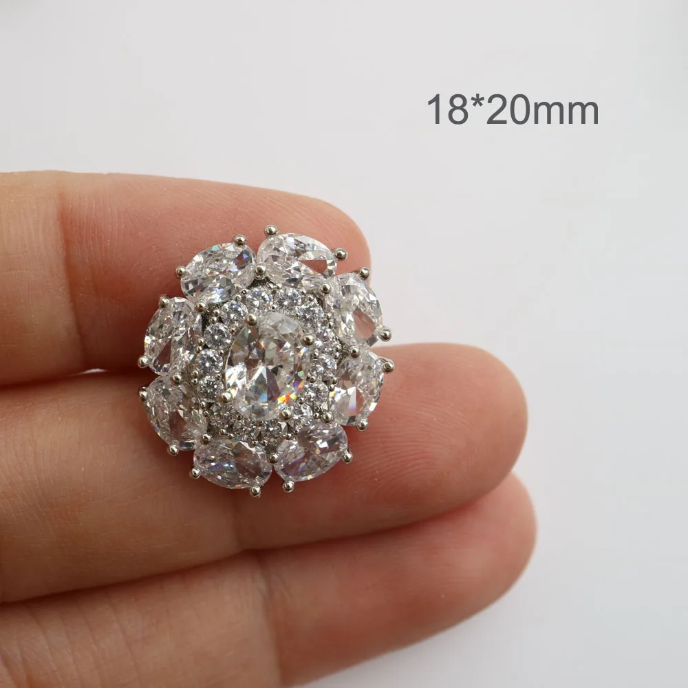 5pc/lot Luxury Rhinestone buttons Cubic zirconia button for Clothes Decorative CZ sewing cashmere Knit cardigan |