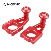 nicecnc motocross aluminum rear axle blocks chain adjuster swingarm spools for honda crf450l 2019 2020 crf450r crf450x cr125r