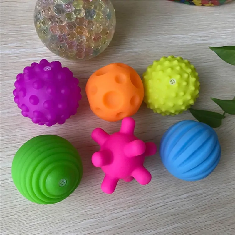 

Children Ball Hand Sensory Toy Rubber Textured Multi Tactile Senses Touch Development Educational Inflatable Soft Toys