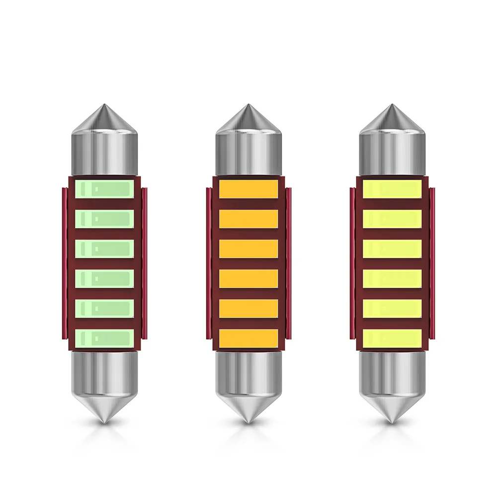 2 шт. Автомобильные светодиодные лампы C5W 31 36 39 41 мм