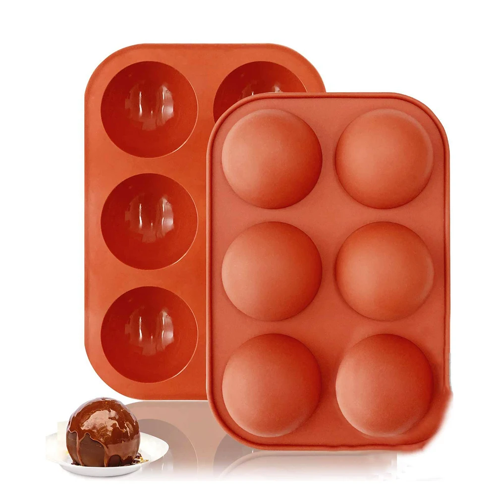 

6 Grids Small Round Silicone Chocolate Mould Cake Mold Non-stick Handmade Soap MoldKitchen Accessory Silicone Mold