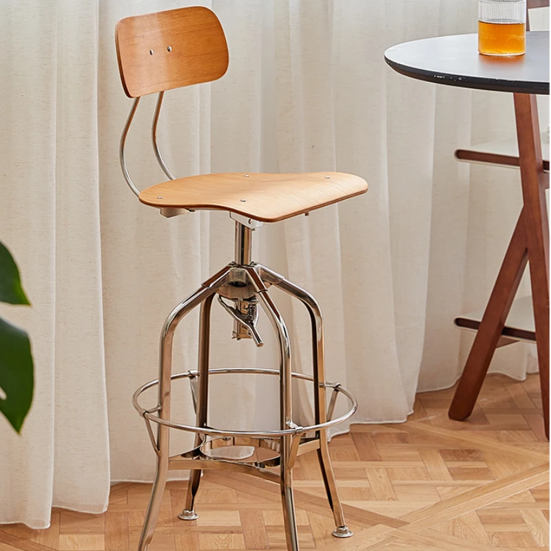 

Adjustable Vintage Bar Chairs Luxury Reception Desks Ergonomic Designer Bar Chairs High Taburete Alto Household Items YY50BC