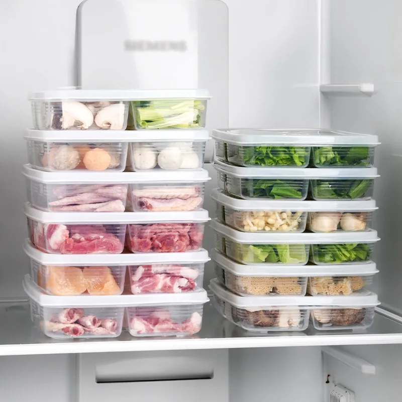 

Food Compartment Fresh-keeping Box Refrigerator Storage Box Tape Cover Storage Box Superimposed Sealed Fresh-keeping Sub