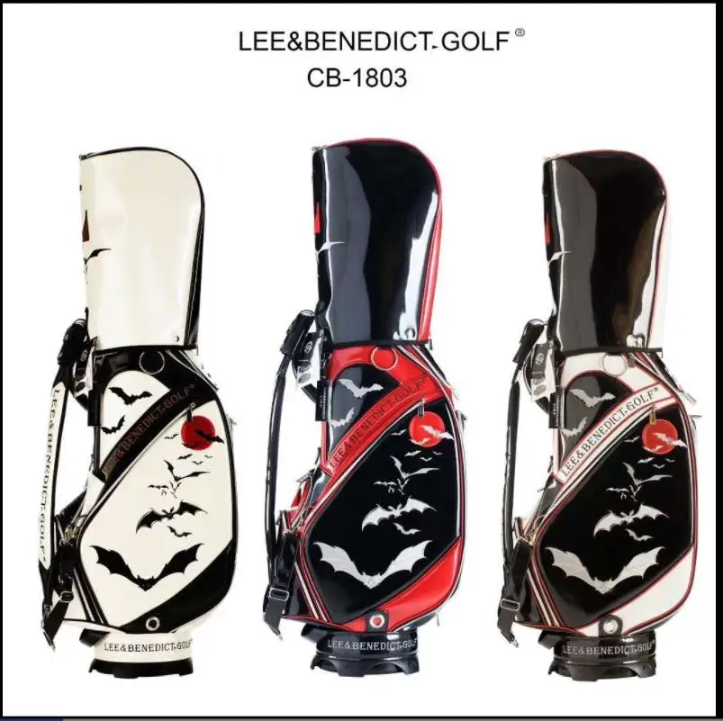 

골프 백 fashion waterpoof Golf Bag PU double-sided Leather Golf Caddie Cart Bag With Rain Cover 3 Colors For Man