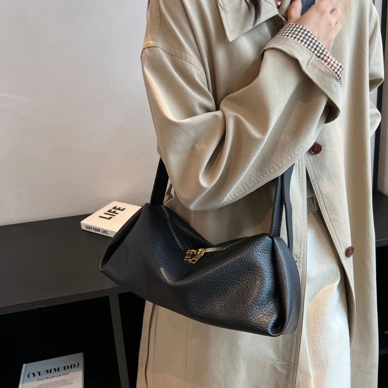 Luxury Brand Small Bucket Crossbody  for Women 2023 Winter Trend Vintage Designer Leather Handbags and Purses Shoulder Bag