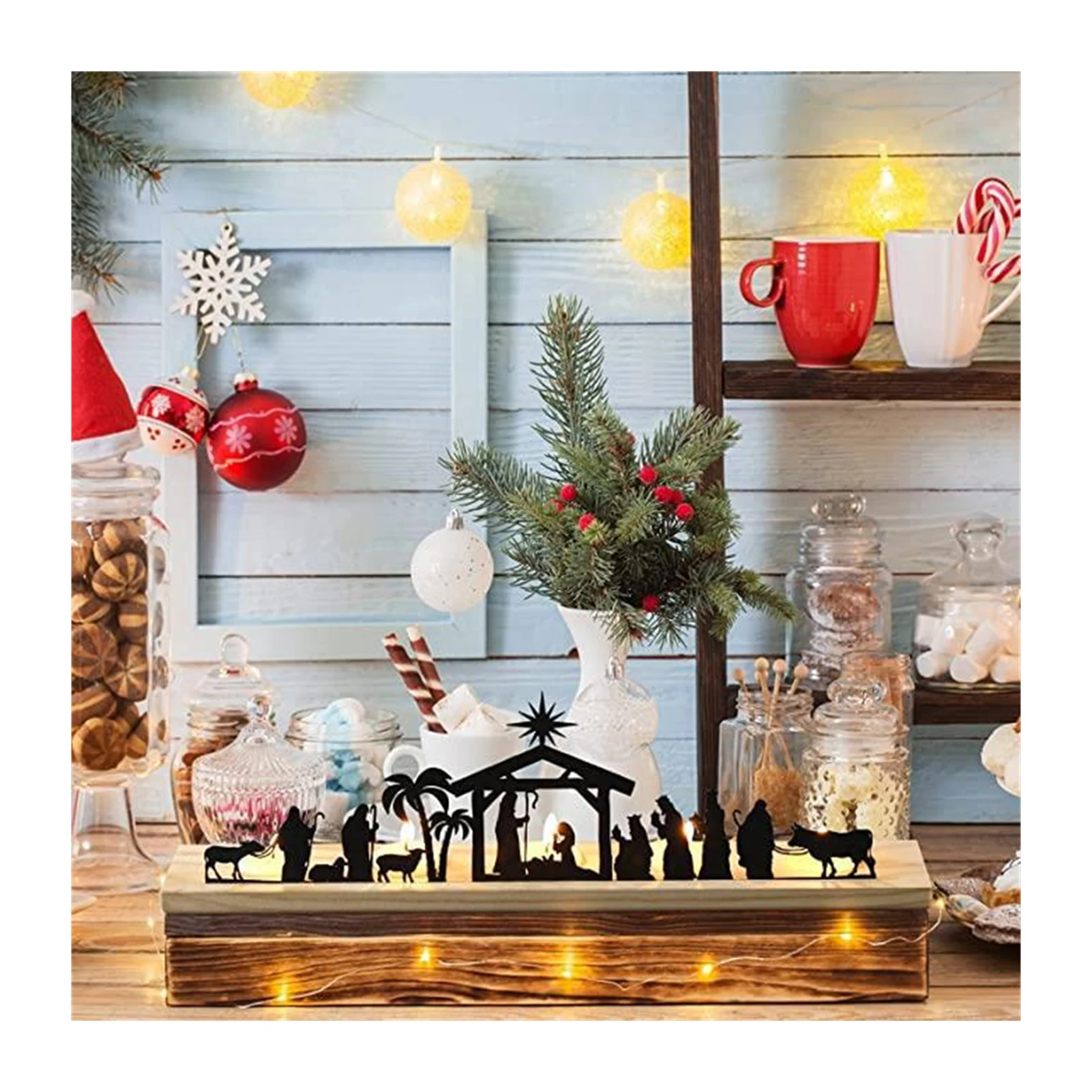 

Металлические знаки для стола с изображением Рождества, деревянная основа, Современное украшение для полки, стола, окна, ремесла