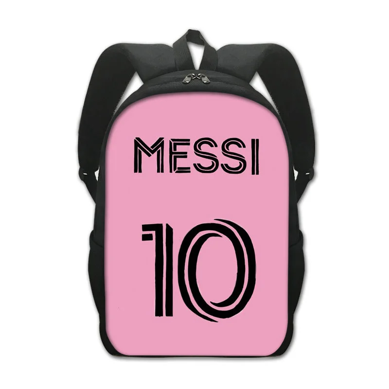 

New Football Schoolbag Messi Surrounding Student Backpack Large Capacity Polyester Backpack Load Reduction Spine Protection Bag