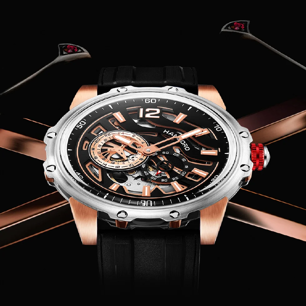 

HANBORO trend watch for men Luxury Man Automatic Watches Waterproof Mechanical watches fashion business Wristwatch reloj hombre