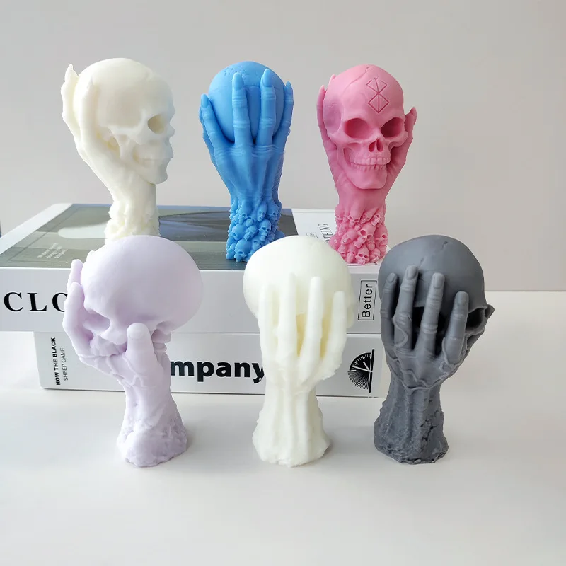 3D силиконовая форма для свечей ручной работы в форме черепа проектов DIY и