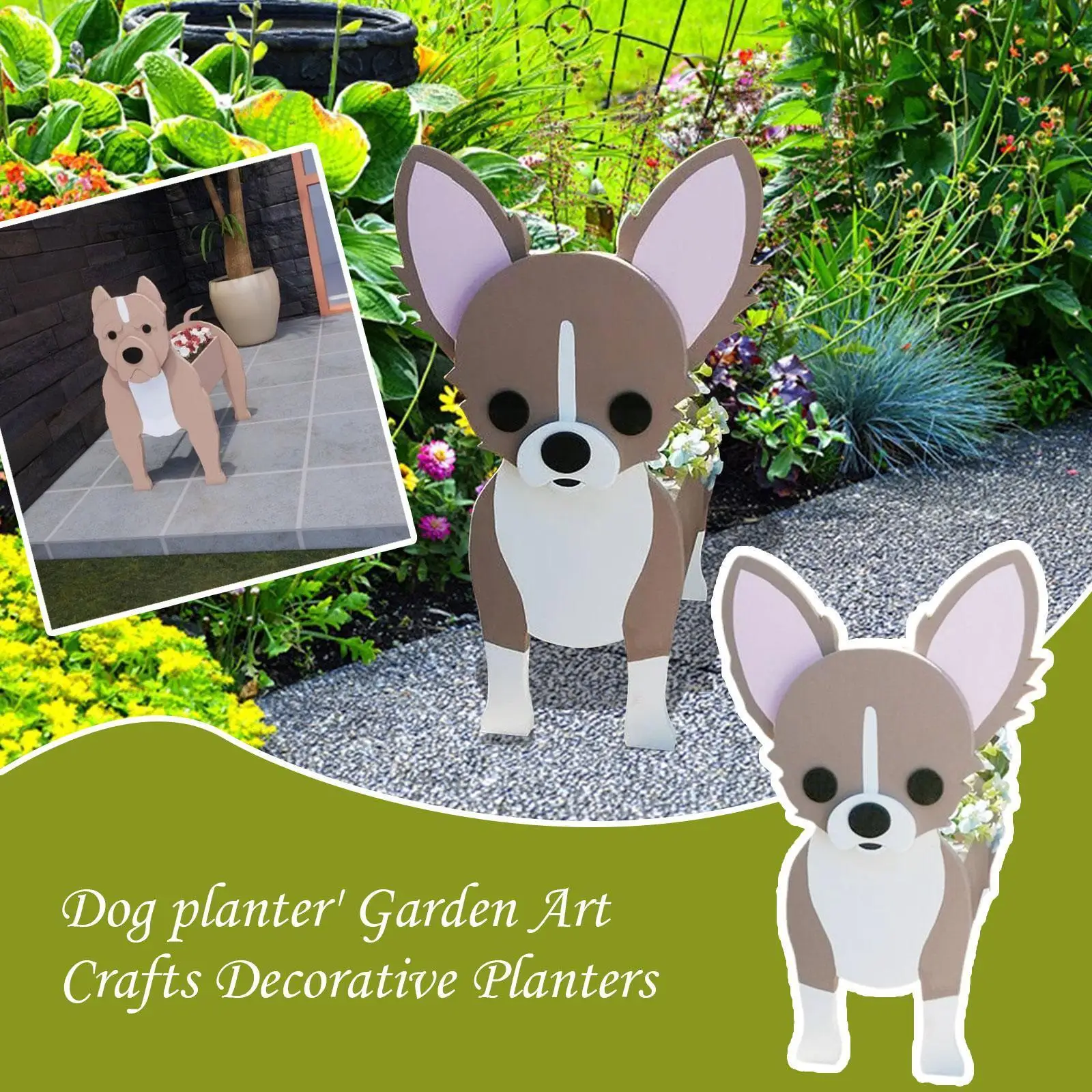 

Cute DOG Animal Planters Flower Pot Garden Flower Pot Gardening Planter Dog Home Decor Planter Pots Supplie Garden Garden F W9D4