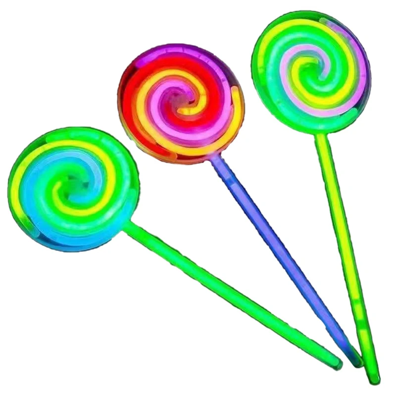 

Новинка, светящаяся палочка Lollipop, флуоресцентсветильник светящиеся палочки для детей, для вечерние НКИ, танца, свадьбы, Рождества
