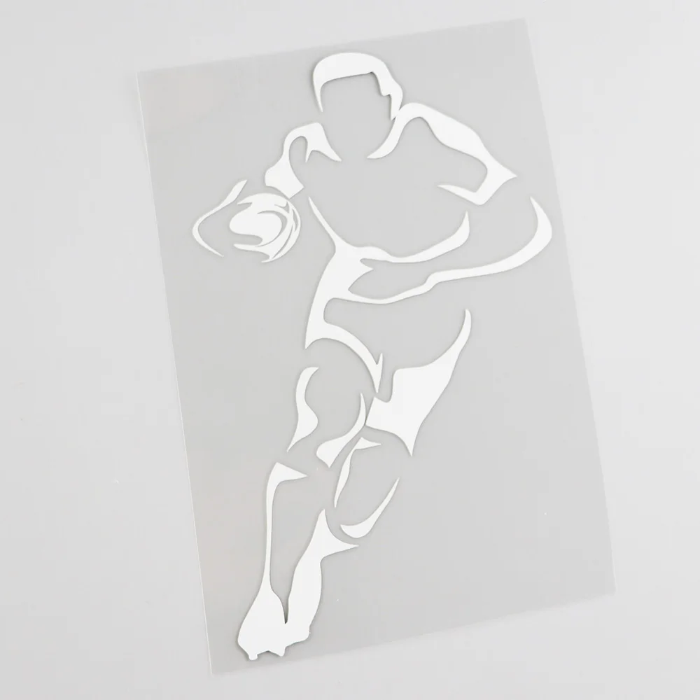 

Fun Rugby Player Decorative Vinyl Car Sticker Black/Silver 10.7CMX16.5CM